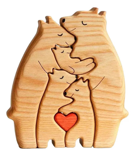 Puzle Madera La Familia Bear Con 5 Osos.