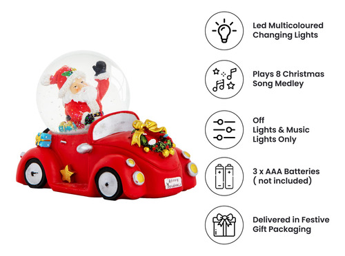 Globo Musical De Navidad Con Cascabeles Y Luces Led Cambiant