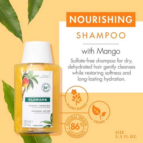 Champú Nutritivo Klorane Con Mantequilla De Mango, 100 Ml, T