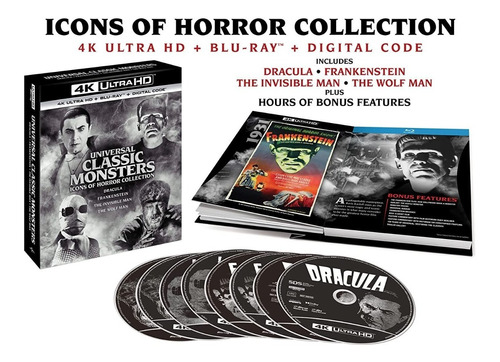 4k Ultra Hd + Blu-ray Universal Classic Monsters  / 4 Films