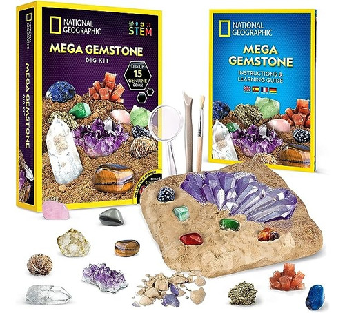 National Geographic Mega Gemstone 15 Gemas Para Desenterrar