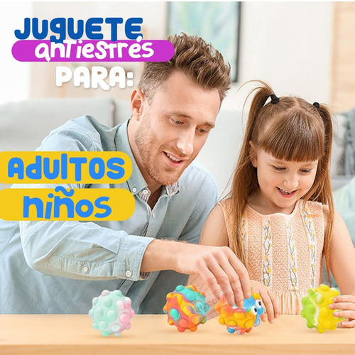 Imagen 4 de 10 de Set 2 Pcs Squishy Luz Led Eyepop Apachurrar Juguete Ptq-063