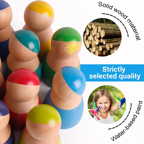 Shierdu 12 Pcs Muñecas De Madera De Madera De Madera De Made