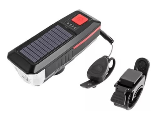 Luz De Bici Solar  Recargable Usb Con Bocina Incluida