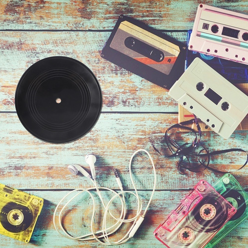 Guitarra De Disco En Blanco Plain Record Decorations, 5 Unid