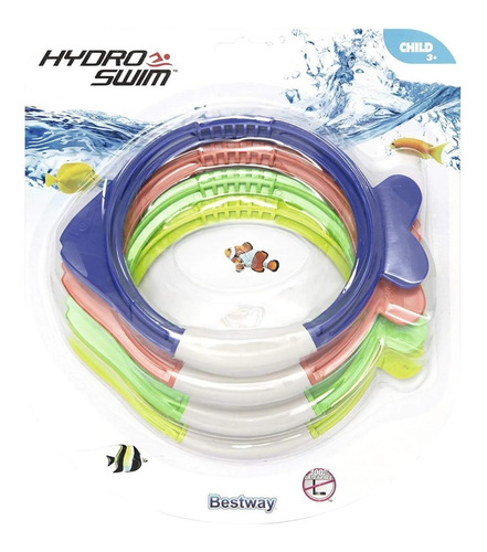 Set Juego 4 Aros Para Pileta De Peces De Buceo Bestway