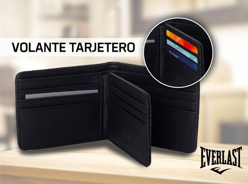 Imagen 3 de 10 de Billetera Hombre Everlast Orginial Eco Cuero Tarjetas Diseño