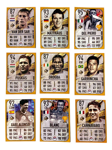 Kit 200 Cards Fifa Icons Ultimate Team 23 Jogadores Icones