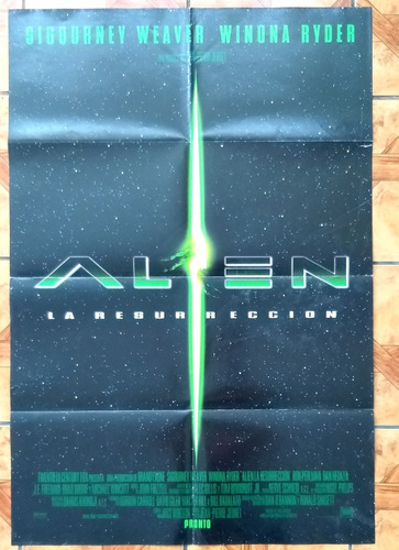 Poster Pelicula Cine Alien: Resurrección 1997 Vintage