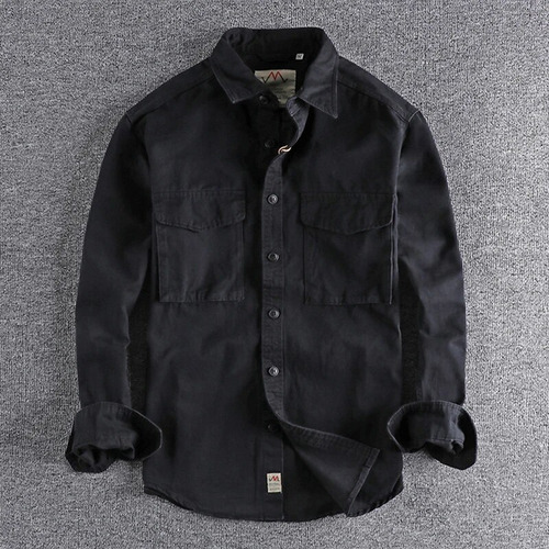 Camisa Cargo De Manga Larga Para Hombre, Uniforme Militar De