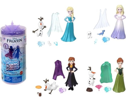Muñeca Pequeña Frozen De Mattel Disney Que Revela El Color D