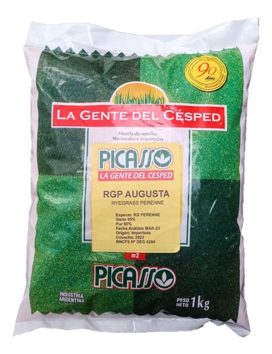 Semillas Cesped Ryegrass Perenne Premium Augusta 5kg Picasso