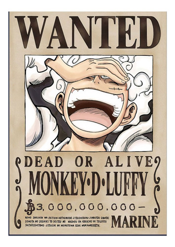 6 Poster Recompensas Actuales De  One Piece De 21cm X 29cm 