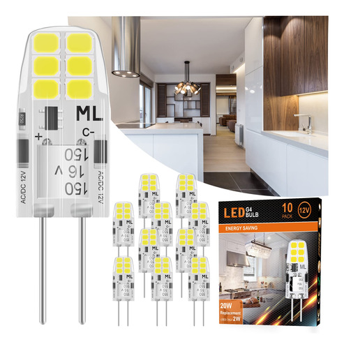 Bombilla Led Ac Dc Luz Natural Bi Pin Base Jc Tipo