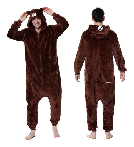 Pijama de oso para hombre clearance