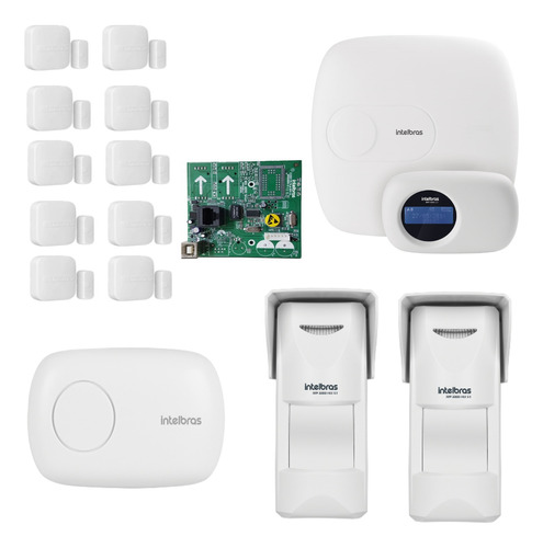 Kit Central Alarme Amt 4010 Smart Sensor Porta Intelbras  