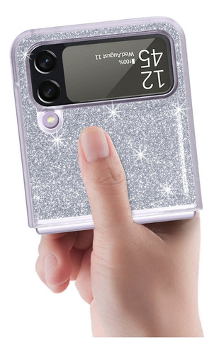 Funda Con Purpurina Para Samsung Galaxy Z Flip 4 5g~