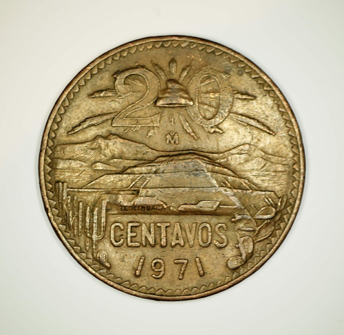 Moneda México 20 Centavos 1971