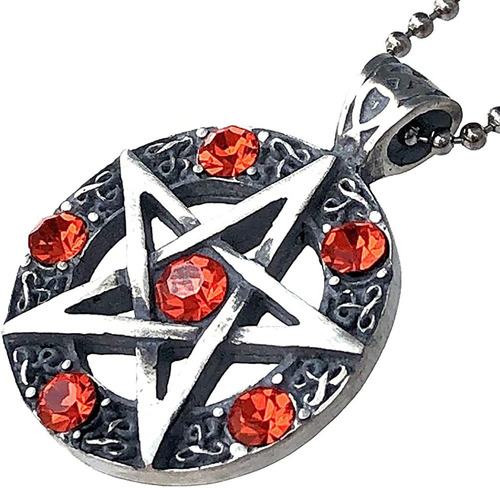 Wicca Jewelry - Collar Con Colgante De Pentagrama Celta Y Es