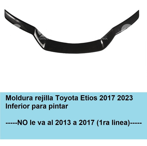Moldura Parrilla Inf Toyota Etios 2013 2015 2017 2019 P/pint