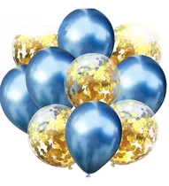 Comprar Set De 10 Globos Cromados 10 Pulgadas Y Globos Confeti Deco