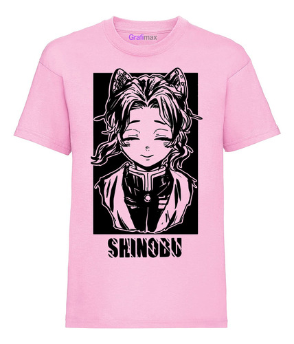 Polera Shinobu Kocho Kimetsu No Yaiba Demon Rosa Grafimax