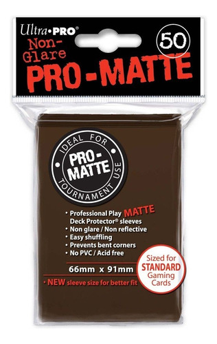 Protectores Standard Matte Marron X 50 - Ultra Pro