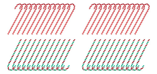 Bastones De Caramelo Falsos De Plástico Para Navidad, 96 Uni