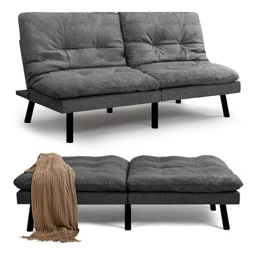 Sofá Cama  Reclinable, Gris Oscuro