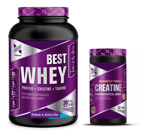 Best Whey Protein 2lbs + Creatina 250g - Xtrenght Fctr