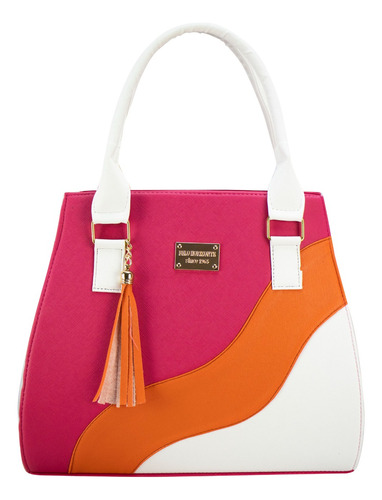 Bolso Para Dama Rosa Barbie Estilo Retro Multicolor De Moda