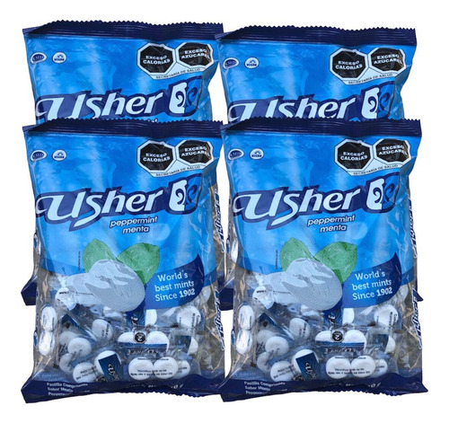 Usher Caramelo Pastilla Menta 3600 Pz De 2 Pastillas C/u