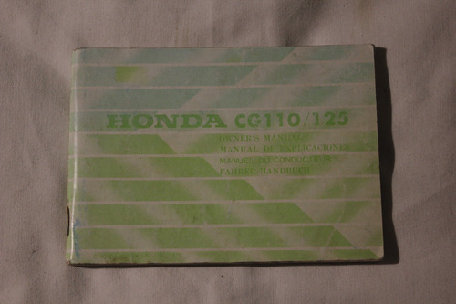 Honda Cg 110 Y 125 1980 Manual Del Propietario (Usado)