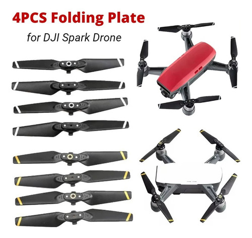2 Pares Drones Palas De Hélices For Dji Spark Accesorios