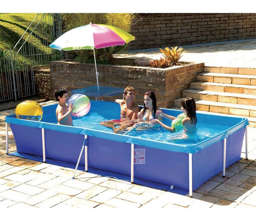 Piscina estructural rectangular Mor 001005 con capacidad de 3000 litros de 3.2m de largo x 1.64m de ancho de 320cm de diámetro azul