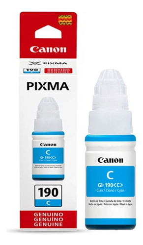 Tinta Para Impresora Canon Gi-190-c Color Cyan De 70 Ml