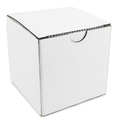 40 Caja Para Taza Cubo 11.5 Cm Por Lado Carton Blanco