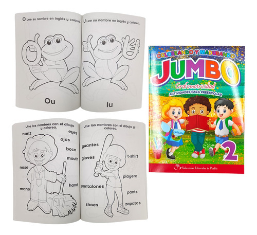 3 Libros Coloreando Y Madurando Ingles-español Preescolar