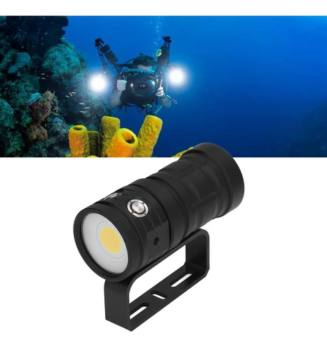 Linterna De Buceo Cob Led, 100 M, Impermeable, Antorcha Subm