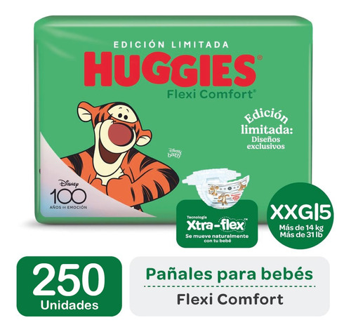 Pañales  Huggies Flexi Comfort Pack X5