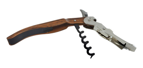 Saca-rolha Pulltex Clickcut Wood Transfer Cor Marrom