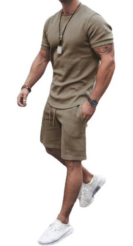 Traje Casual Deportivo De Manga Corta De Verano Para Hombre