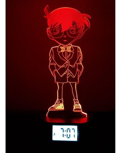 Lámpara De Mesa 3d Detective Conan Blasi Base Reloj