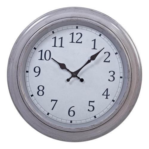 Reloj De Pared Retro Odessa Redondo 40 Cm Plateado