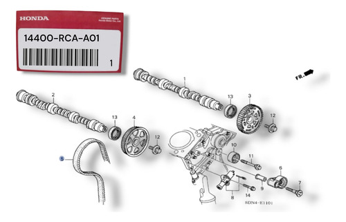 Banda De Distribucion Original Honda 6 Cilindros