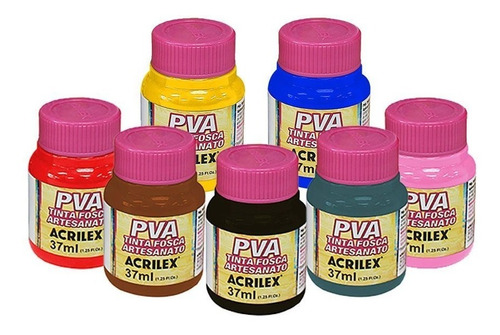 35 Tinta Para Artesanato Pva Acrilex 37ml (escolha As Cores)