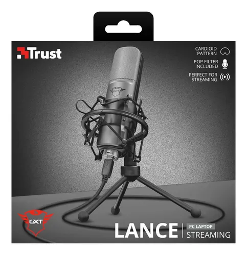 Microfono Trust Lance Gxt 242 Streaming Gaming Usb Tripode