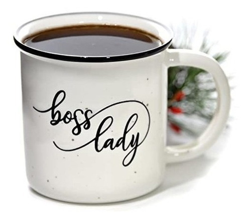 Boss Lady Mug Taza De Cafe De Ceramica De 11 Onzas, Boss L