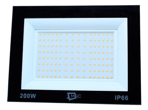 Rapidao Net Refletor Led 200w Holofote Prova Dágua Ip66 Branco Frio Cor da carcaça Preto Cor da luz Branco-quente 110V/220V