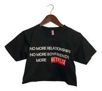 Comprar Crop Top Dama Mujer Blusas Cortas Talla Unica Netflix